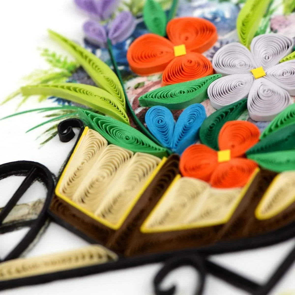 Quilled Wheelbarrow Garden Greeting Card