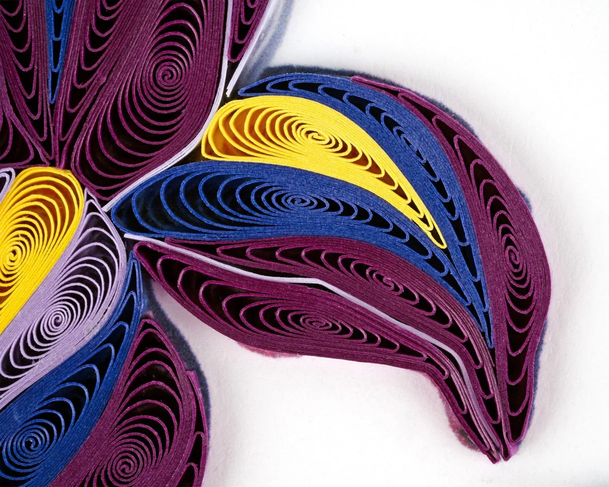 Quilled Iris Flower Greeting Card
