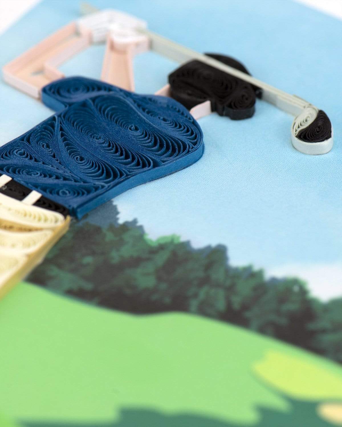 Quilled Golfer Greeting Card