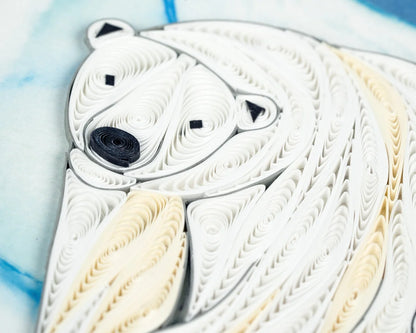 Quilled Polar Bears Greeting Card