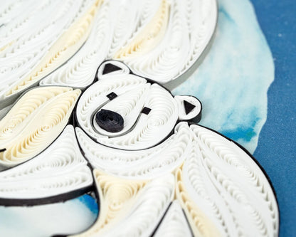 Quilled Polar Bears Greeting Card