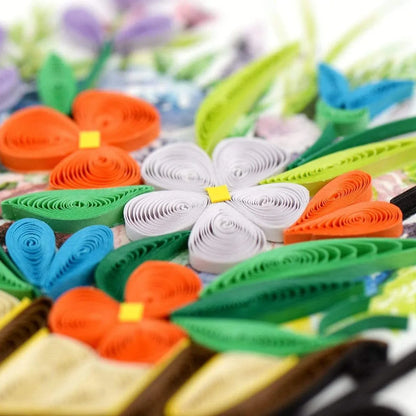 Quilled Wheelbarrow Garden Greeting Card