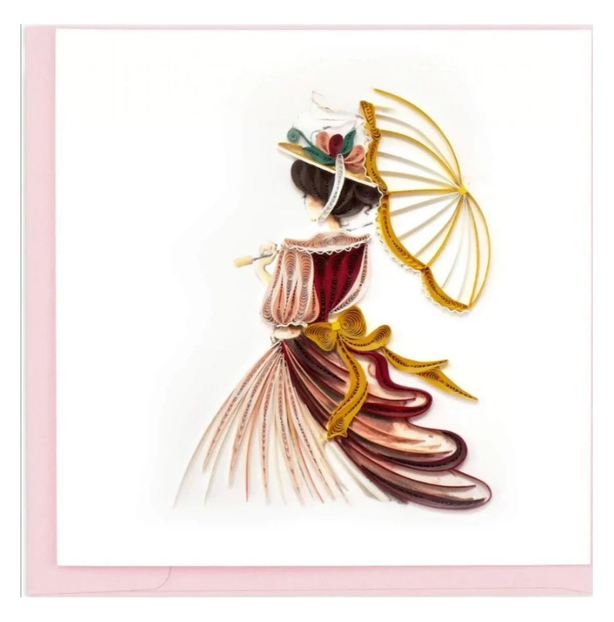 Quilled Victorian Lady Greeting Card