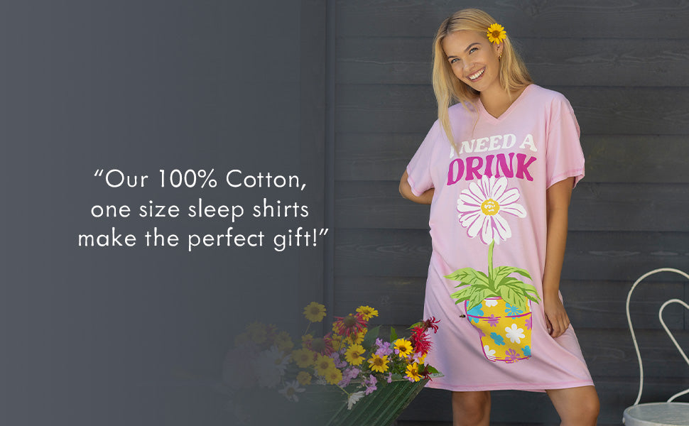 Happy Camper Ladies Sleepshirt