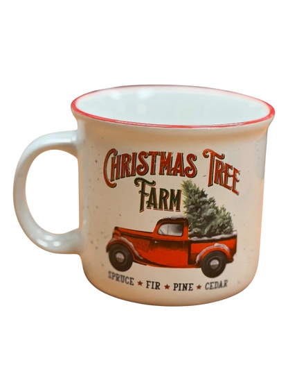 Christmas Red Truck Ceramic Camper Mug