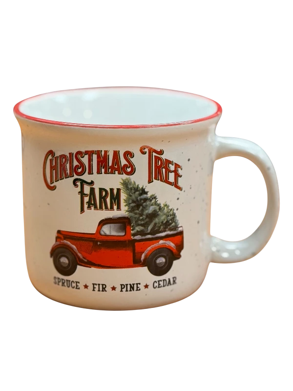 Christmas Red Truck Ceramic Camper Mug