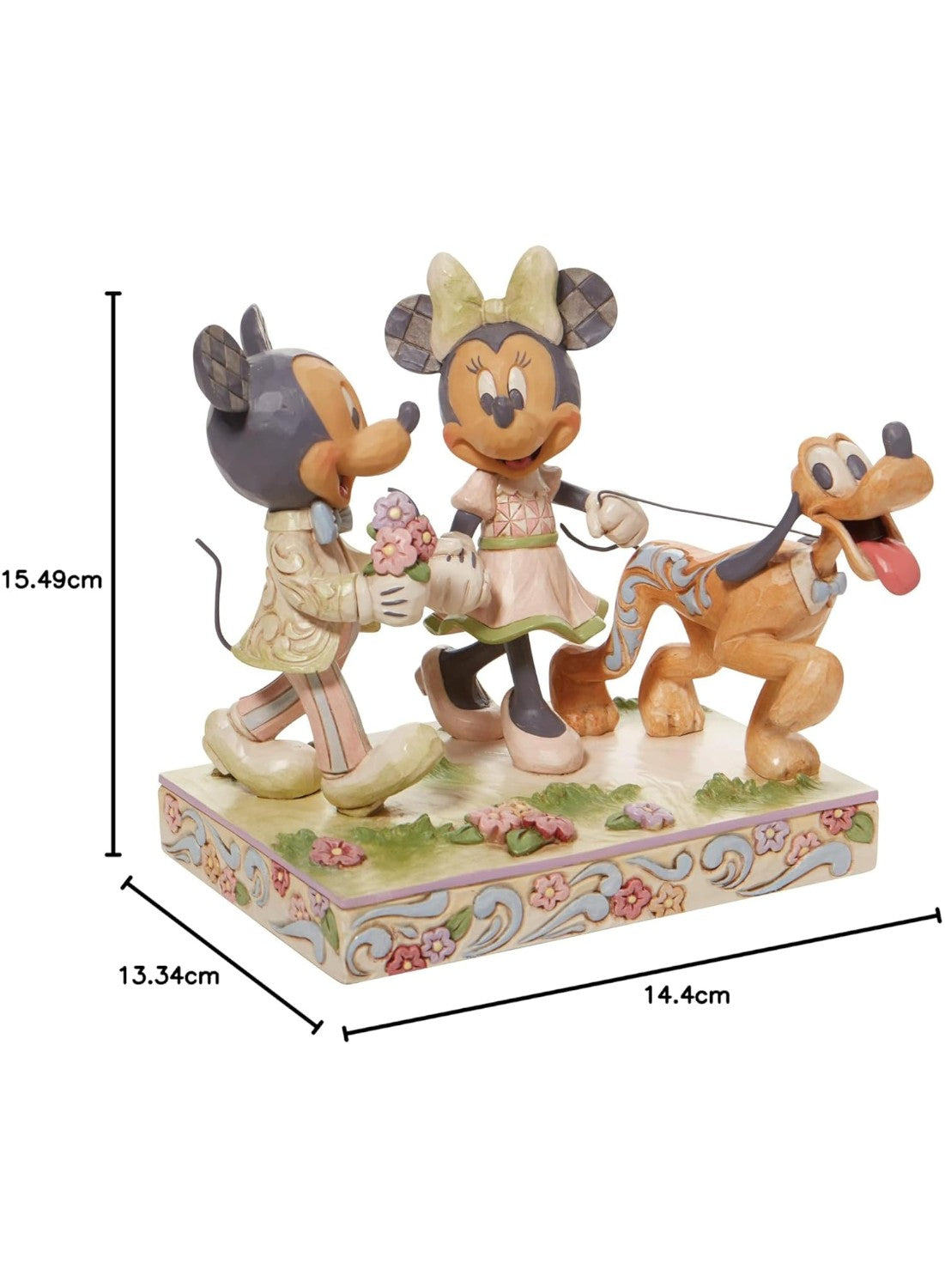 Mickey & Minnie Walking Pluto Figurine