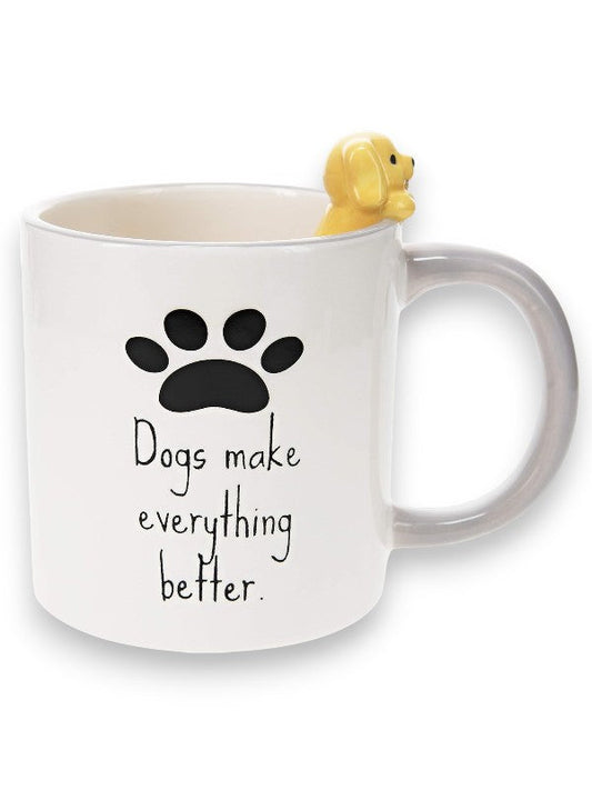 Sculpted Dog Mug