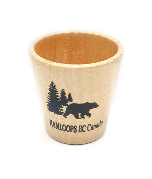 Kamloops Bear Wood Shot glass