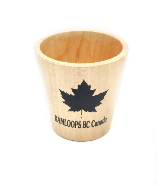 Kamloops Maple Leaf Wood Shot glass