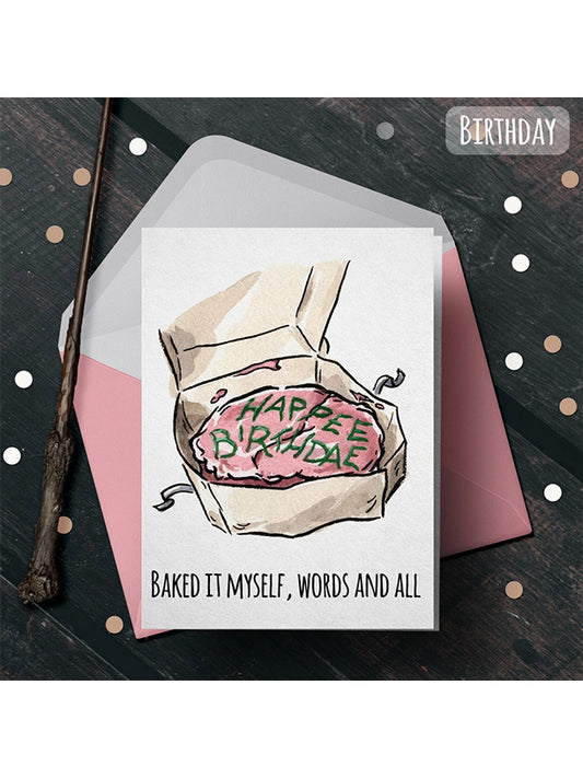 Harry Potter Cake Birthday Card