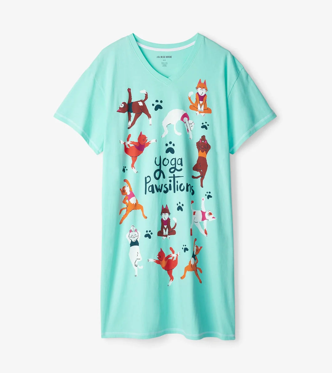Yoga Pawsitions  Ladies Sleepshirt
